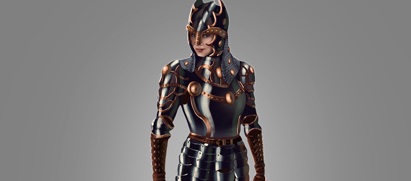 How to Digitally Paint a Shiny Metal Armor