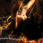 excellent combined lighting and fire effects for a lady