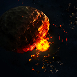 create a super d space explosion scene