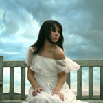 Photo Manipulation Lady Sitting under Sky