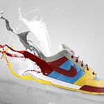 Apply Paint Spilling Effect on your Shoe