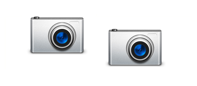 Digital Camera Icon in Photoshop