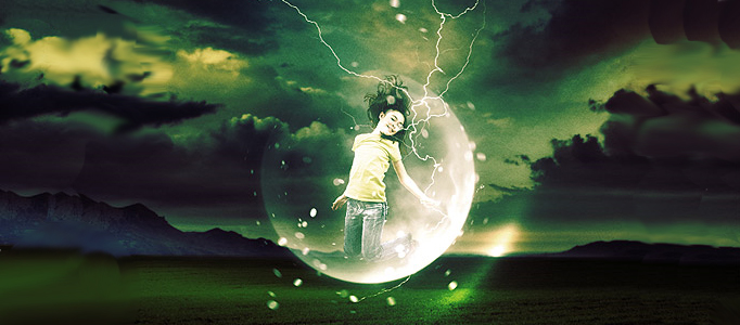 Create A Super Energy Ball to Surround a Girl L