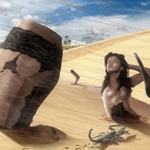 Create a Human Distinct Desert Scene