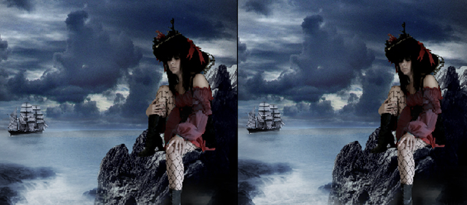 Create a Natural Coastal Scenery for a Style Lady