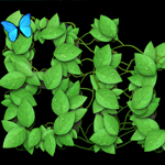 Fantastic Text Effect Using Tree Leaf