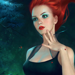 Painting a Beautiful Lady in the Ocean