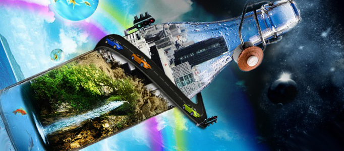 Create A Dream in a Bottle Photo Montage