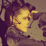 Photoshop Effect Splashing of a Paint Art