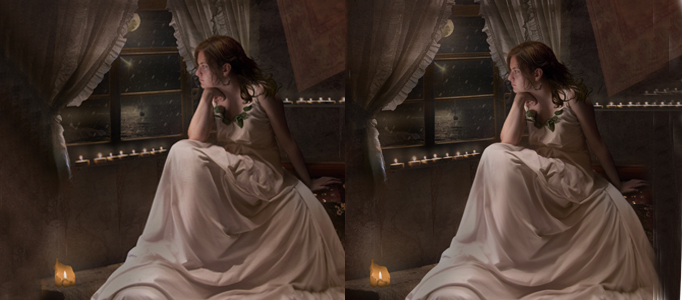 Create an Elegant Lady in a Night Scene 