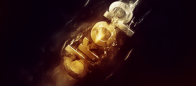 Text Effect - Typography Impacting on the Water