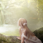 A Lady Situating in a Wonderland