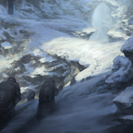 Painting a Snow Mountain Scenery