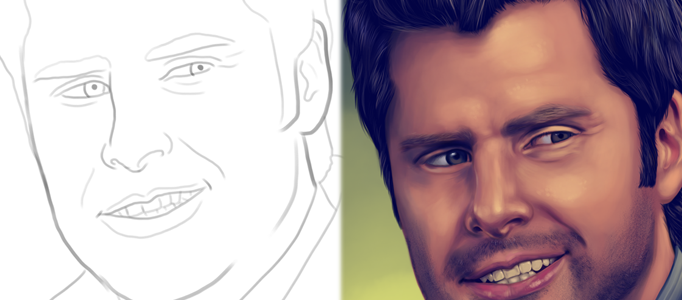 Drawing a Nice Portrait for a Man