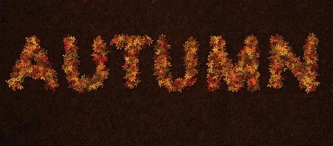 Making a Text Effect using Natural Leaves