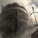 Create a Mother Ship Flying in the Sky