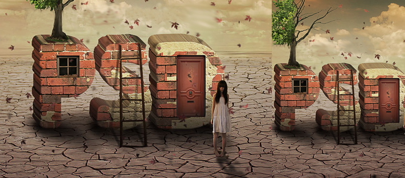 Creation of Brick Effect for Text