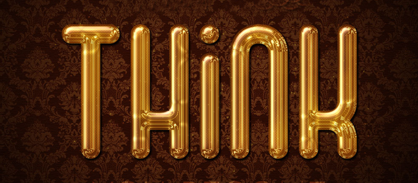 Design a Shiny Golden Text Effect L