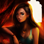 Coloring a Beautiful Cartoon Artwork for a Lady