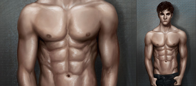 Drawing a Muscular Man in Photoshop