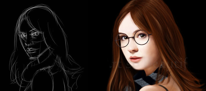 Steps for a Beautiful Lady Portrait Creation L