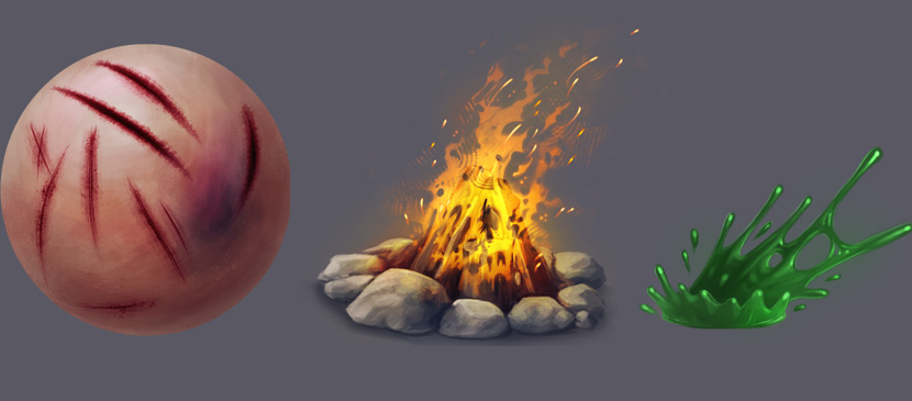 Create Realistic Fire, Splashing Liquid and Wounds