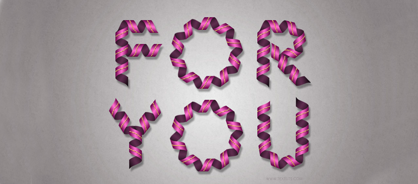 Twisted Ribbon Text Effect