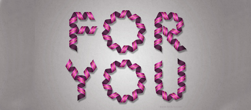 Twisted Ribbon Text Effect L
