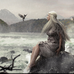 Photo Manipulation a Beautiful Lady Sitting by the Sea