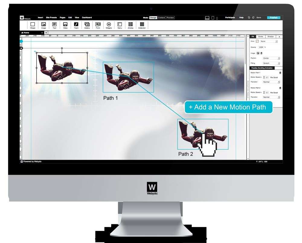 Parallax Your Site, Code-Free & Join Webydo's Closed Beta