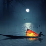 Photo Manipulation for a Fisherman in a Lake