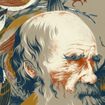 Traditional Painting Artwork for a Old Man Portrait