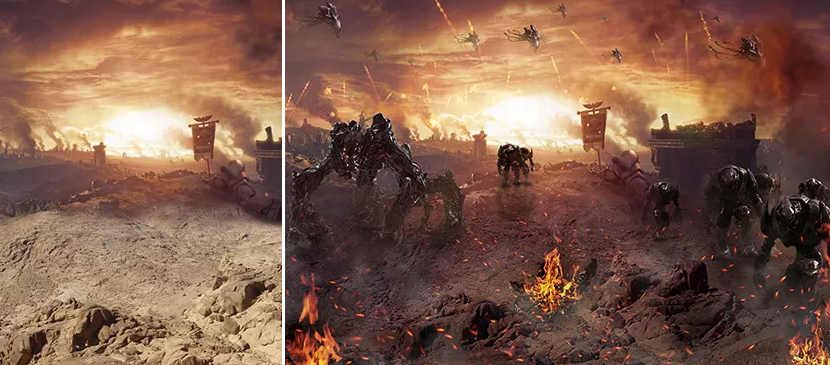 Making an Alien Battle Scene L