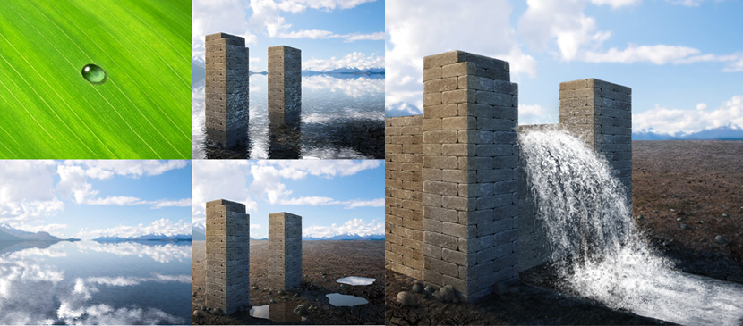 Making the Water in Various Forms L
