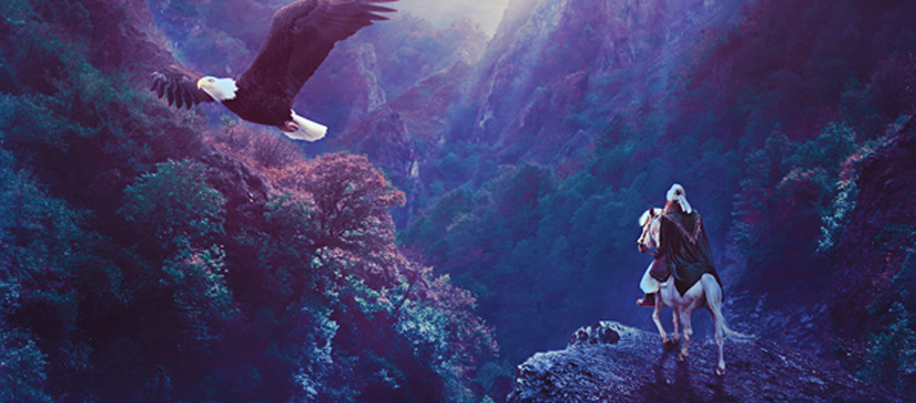 Manipulation for a Beautiful Mountain Scene