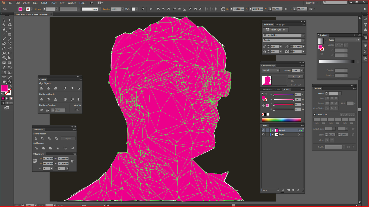 Low poly Self Portrait Photoshop Tutorial