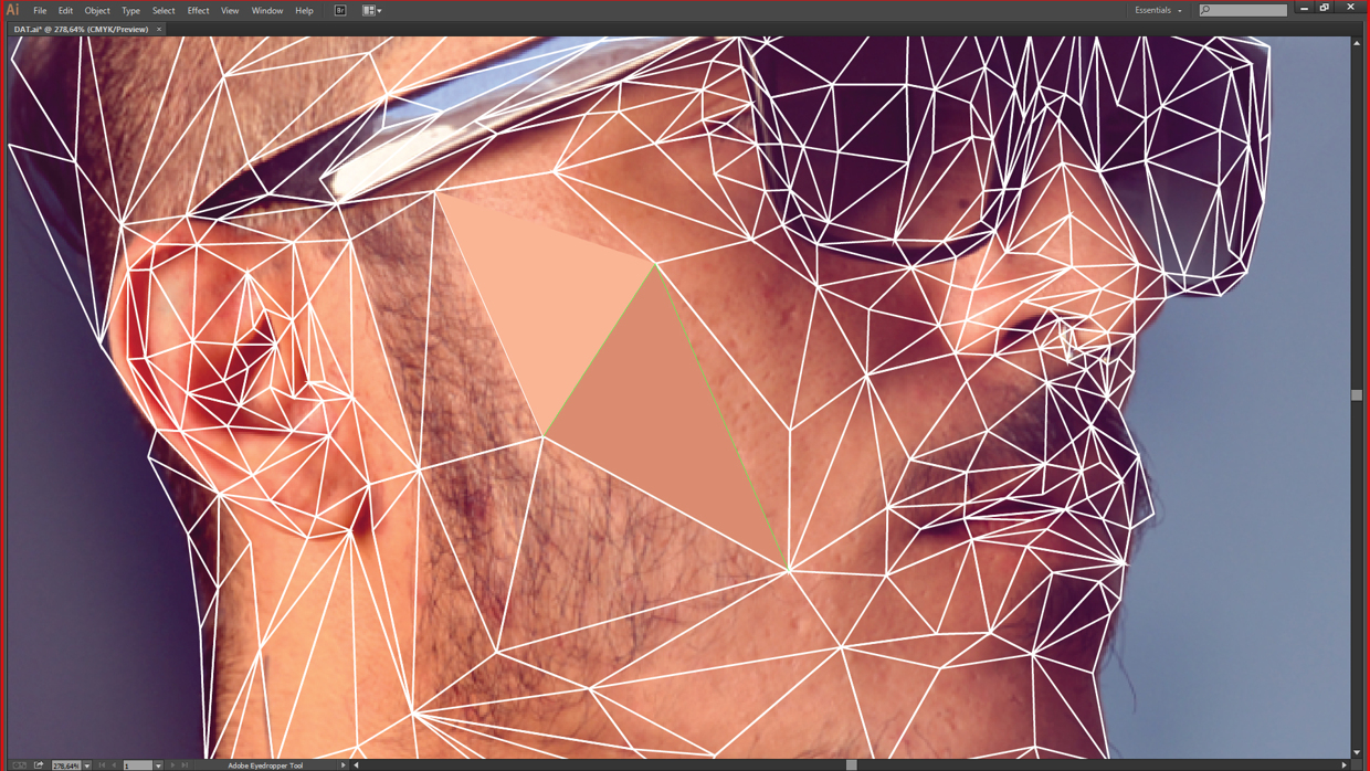 Low poly Self Portrait Photoshop Tutorial
