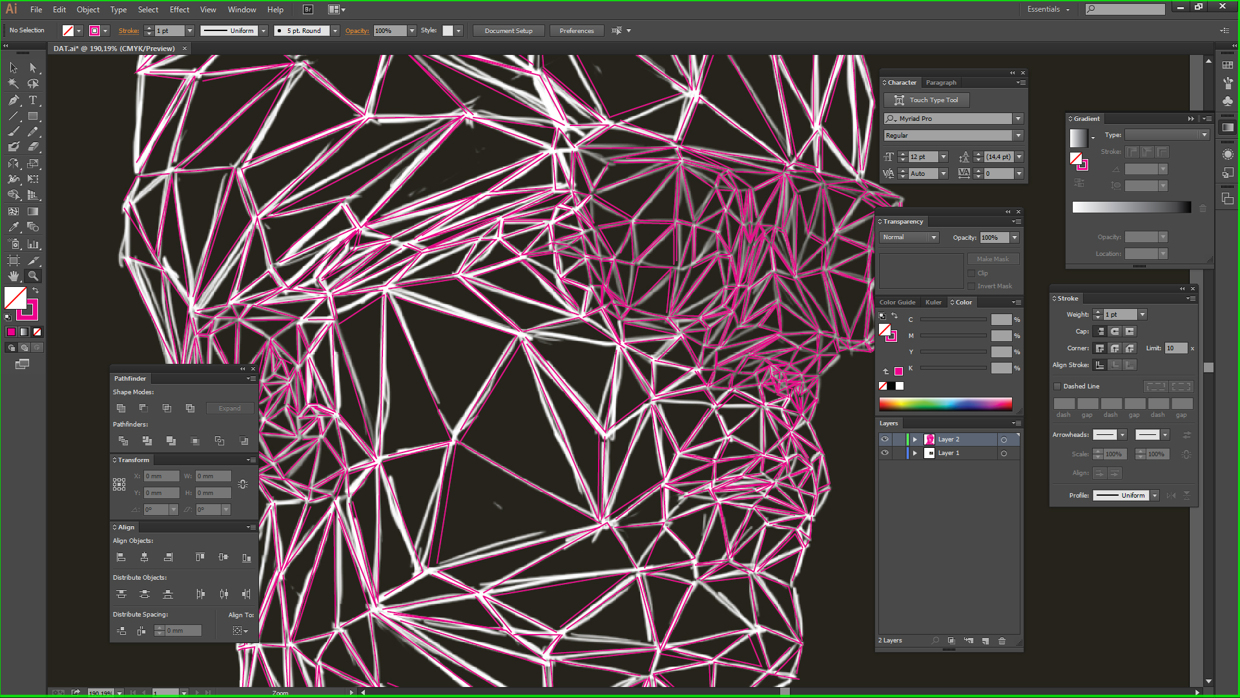 Low poly Self Portrait Photoshop Tutorial