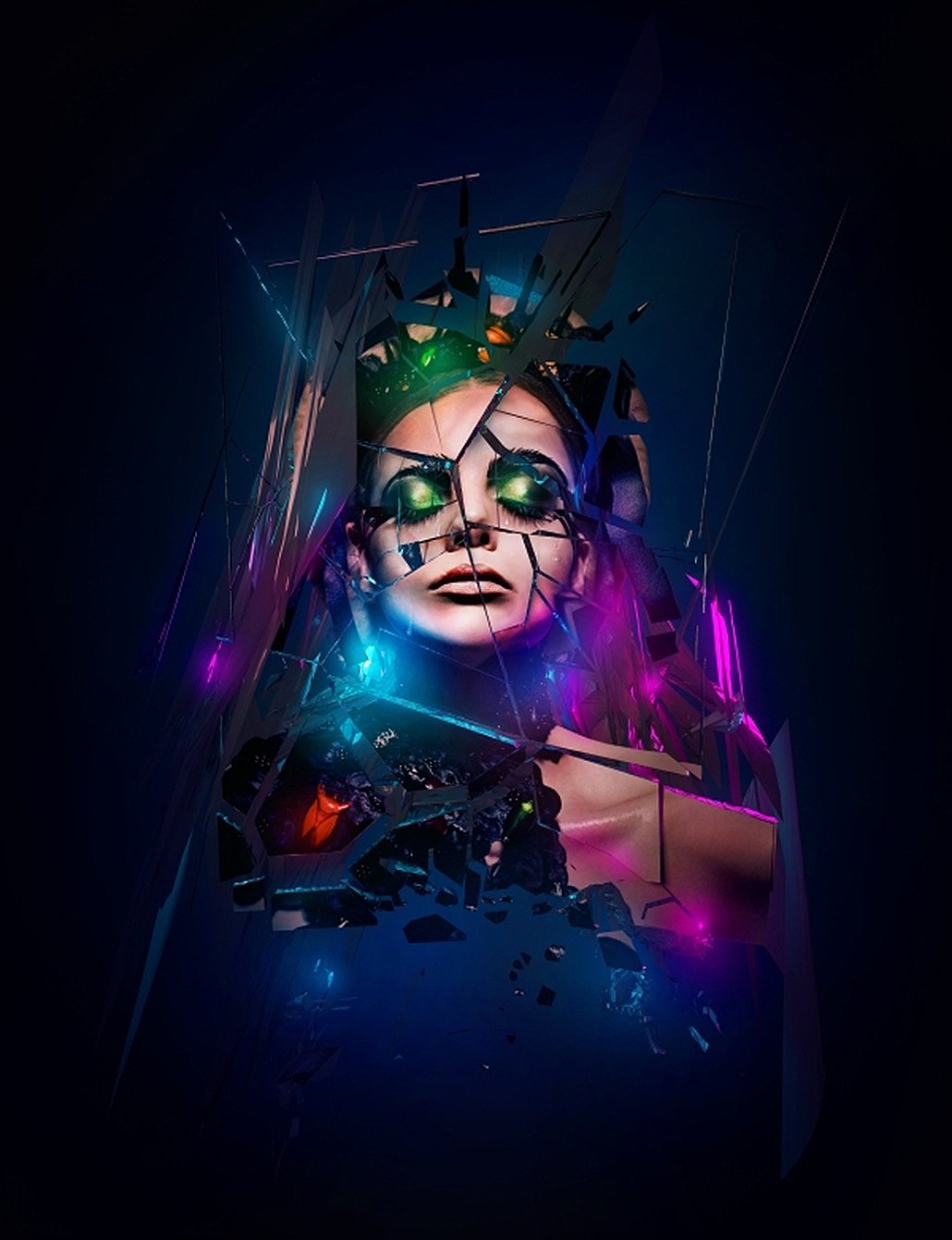 Make a Shattered Mirror Photoshop Effect