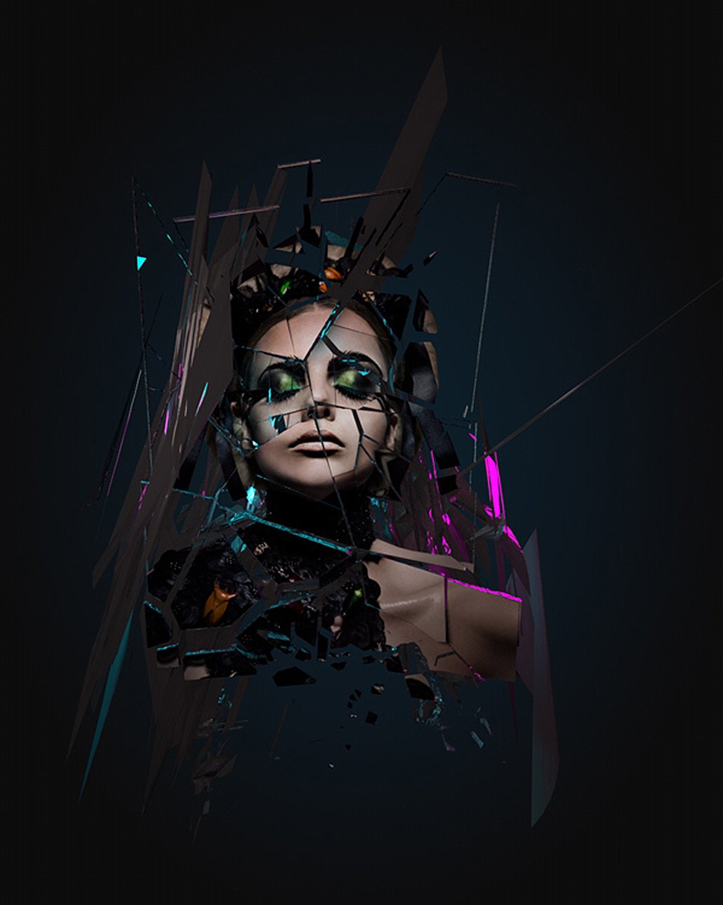 Make a Shattered Mirror Photoshop Effect