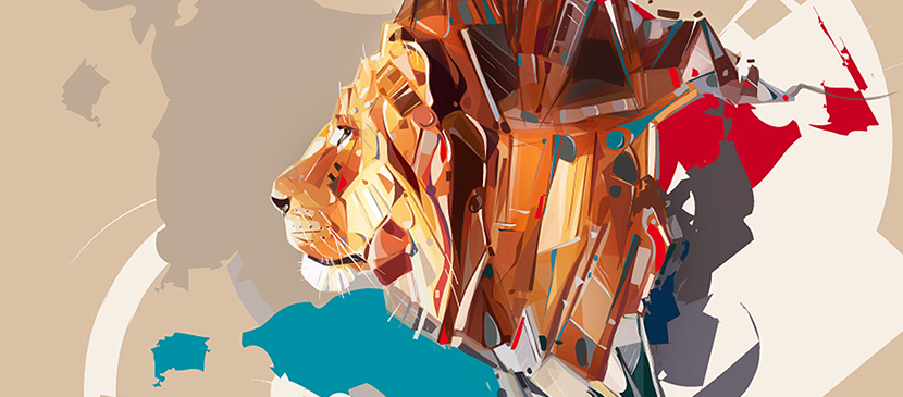 Lion Image Designed in Adobe Illustrator