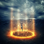 Create Floating Superhero Scene With Sci fi Lighting Effects icon