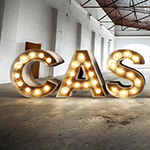 Make a Realistic D Casino Style Bulb Sign icon
